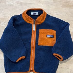 Patagonia Blue and Orange Fleece Jacket
